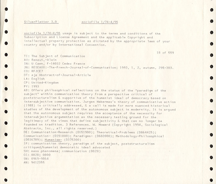 database summary - staircase of humanitas